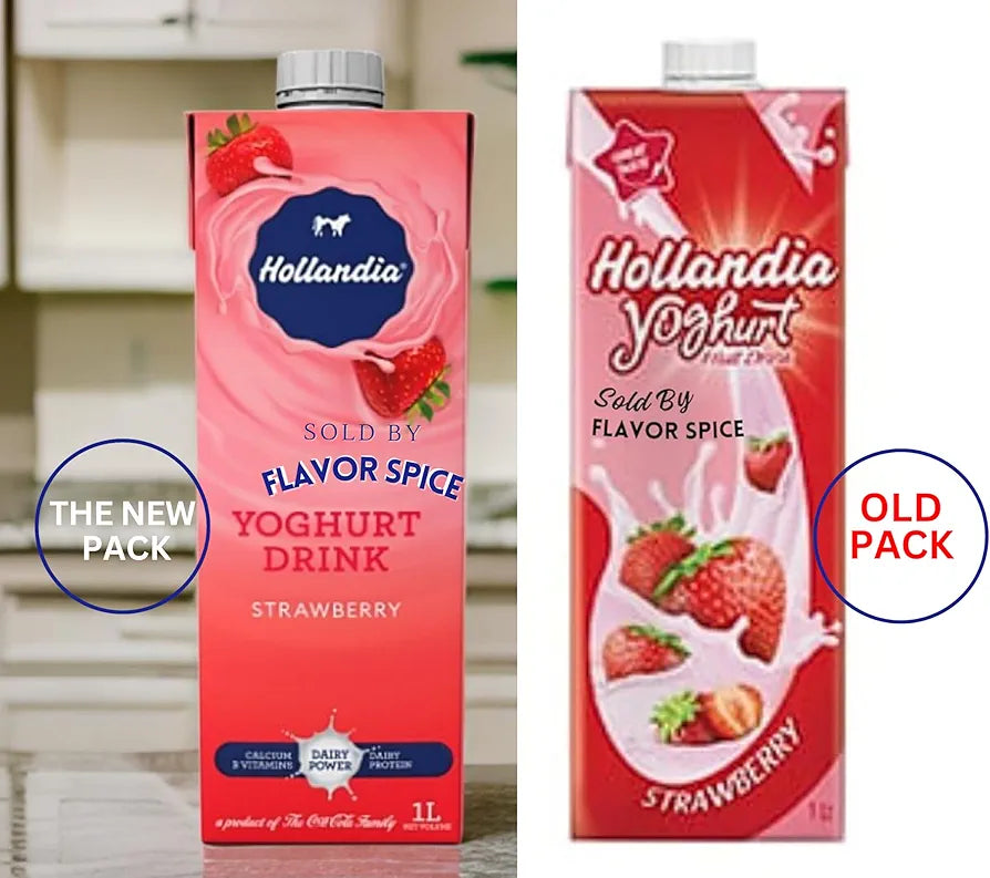 Hollandia Yoghurt Strawberry Flavor – Creamy, Probiotic-Rich Yogurt Drink – 1 L