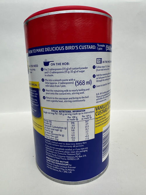 Bird’s Vanilla Flavour Custard Flour – Creamy, Ready-to-Mix Dessert Powder – 300 g Pack
