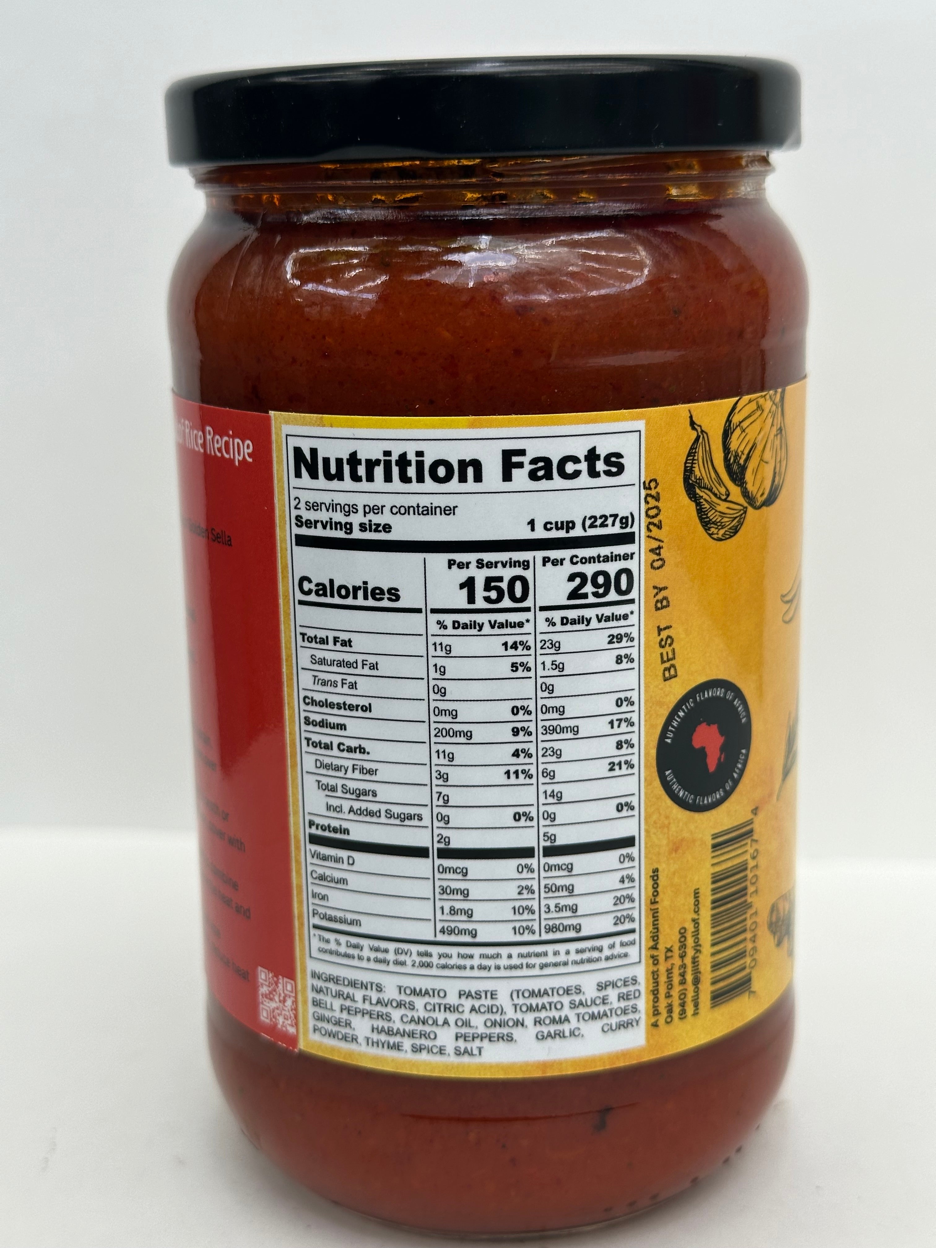 Jiffy Jollof Sauce – Savory, Ready-to-Use Blend for Flavorful Jollof Rice