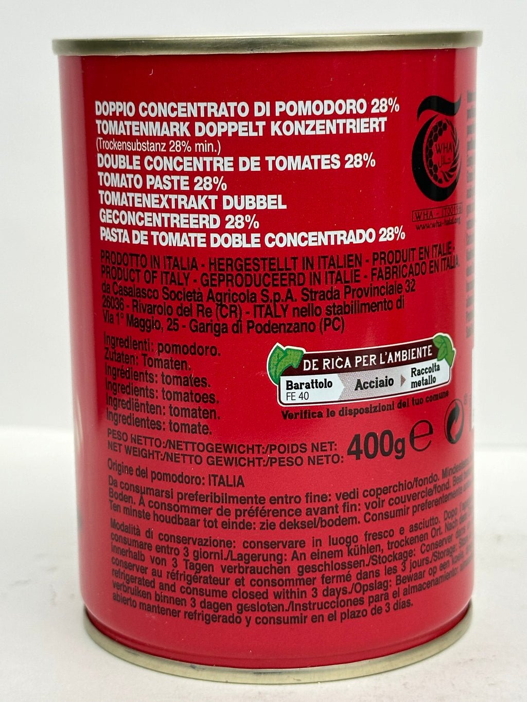 De Rica Tomato Paste – Rich, Premium Italian Roma Tomato Paste for Soups, Sauces & Stews – 400 g Tin