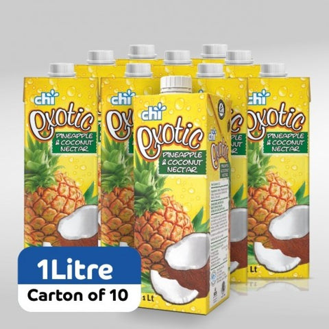 Chivita Exotic Pineapple & Coconut Juice – Refreshing Tropical Blend with No Added Preservatives – 1 L